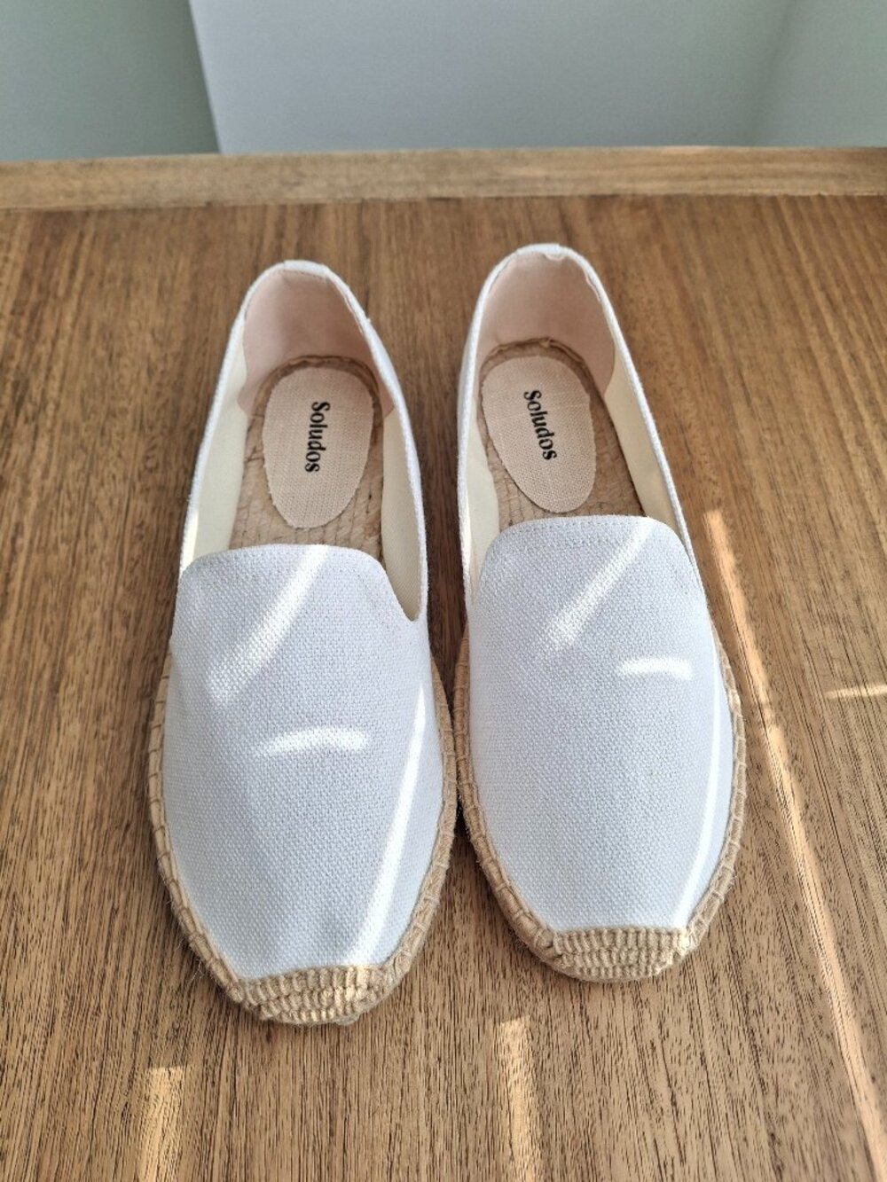 (New) Soludos – Smoking‎ Slipper Canvas Espadrilles (White) – Women's 7-7.5 - Picture 3 of 14
